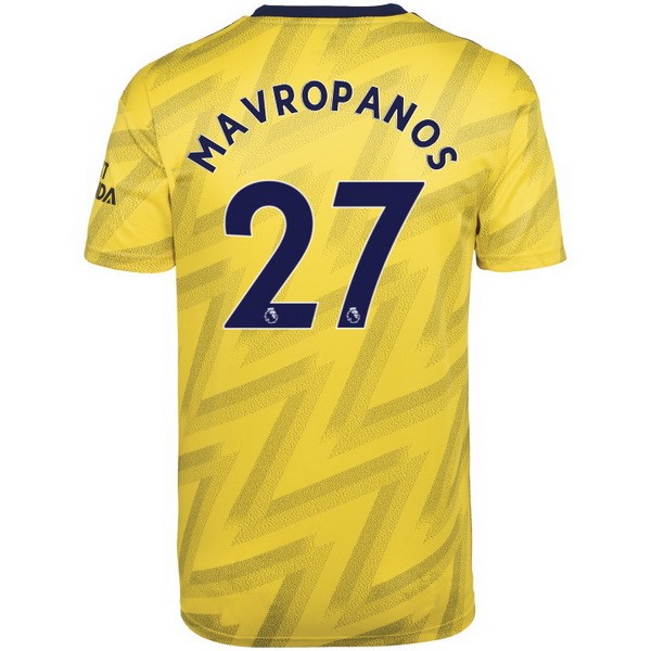 Trikot Arsenal NO.27 Mavropanos Auswarts 2019-20 Gelb Fussballtrikots Günstig